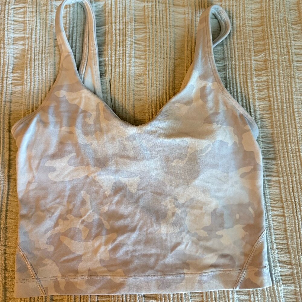 Lululemon White Camo Align Tank Top
